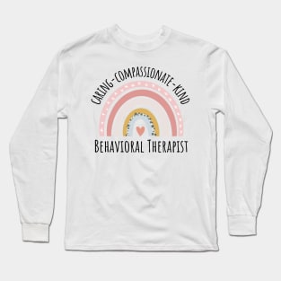 behavioral therapist rainbow pastel Long Sleeve T-Shirt
